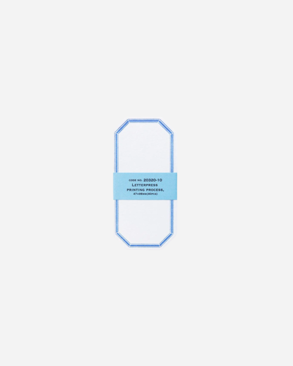 Letterpress Label Cards – Blue